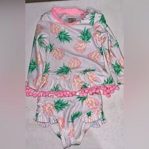 18 mo. Girl’s Pink Pineapple Print Swimsuit Set